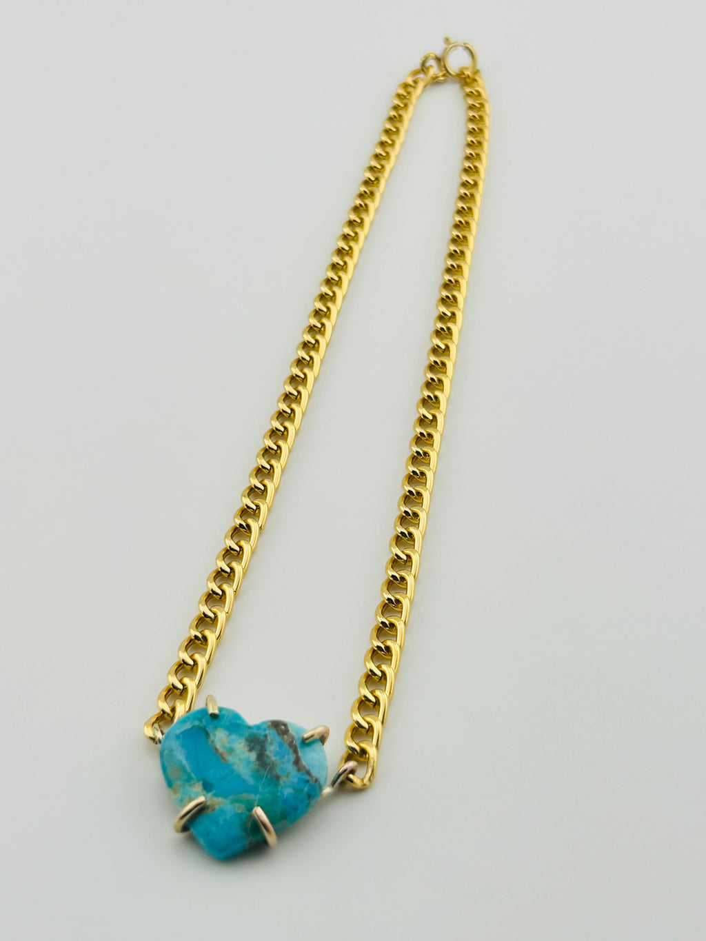 Solstice Necklace – Turquoise Heart Choker-2