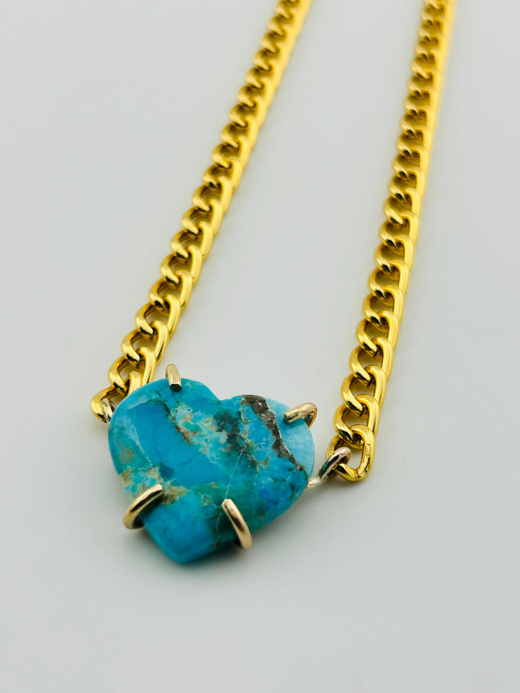 Solstice Necklace – Turquoise Heart Choker-0