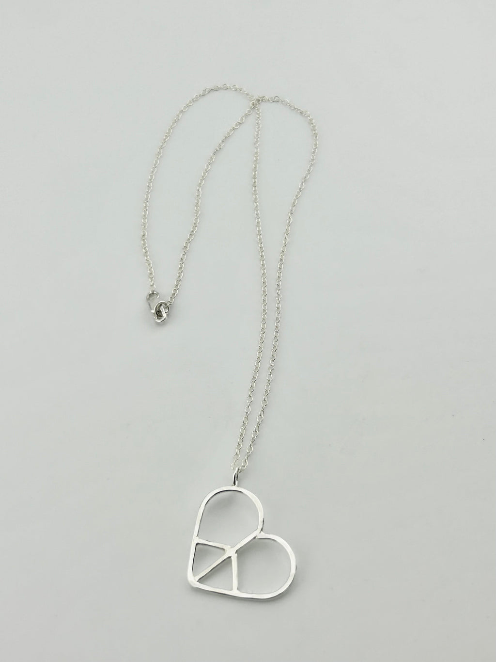 Heart Shaped Peace Sign Necklace-1