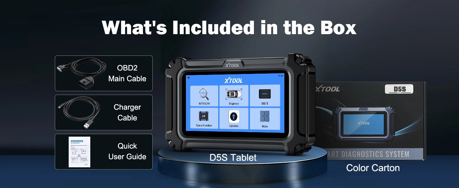 XTOOL D5S Car Diagnostic Tool Automatic OBD2 Scanner 16 Reset Functions with CANFD FCA Protocol Lifetime Free Update