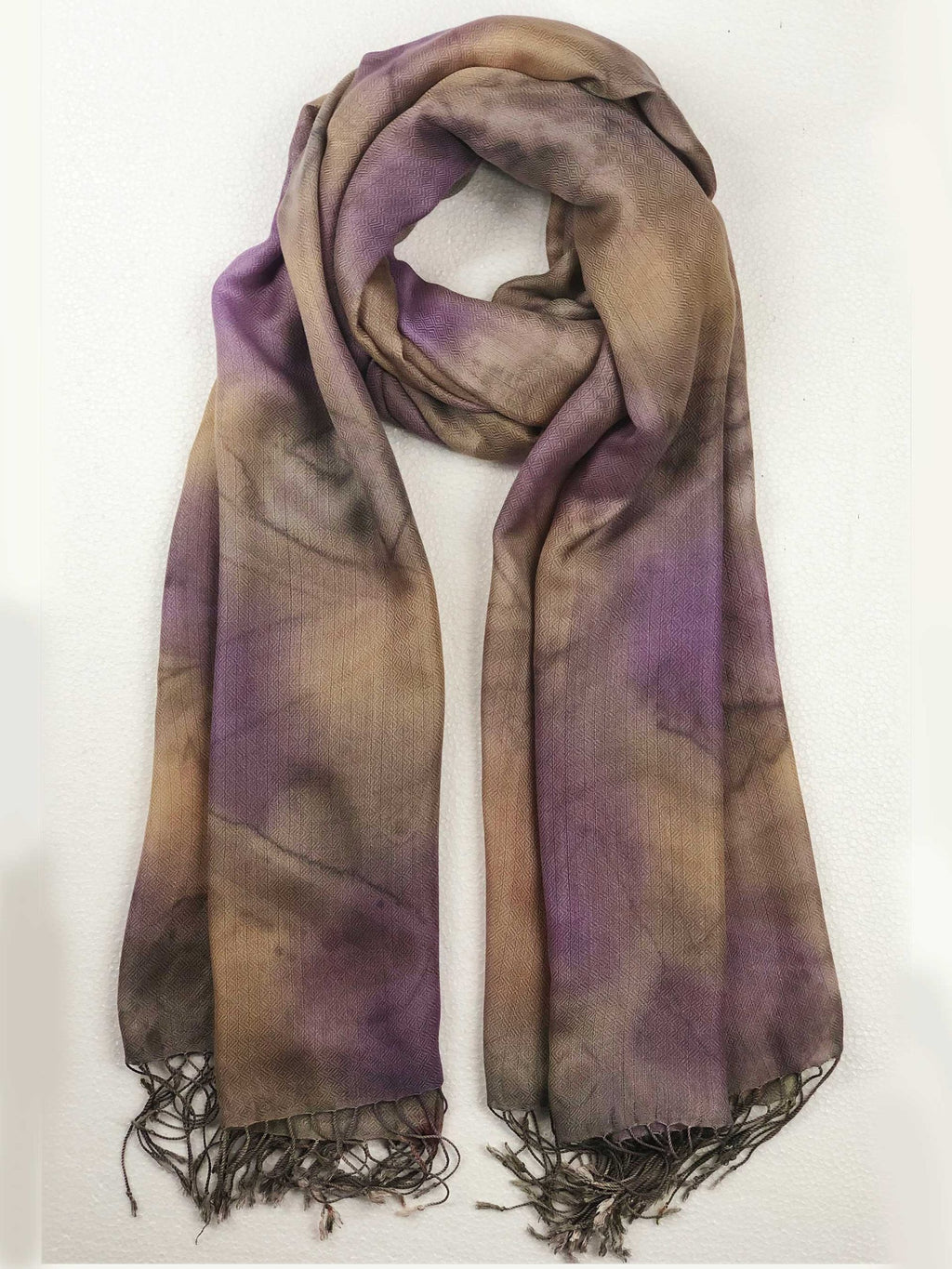 Lilac Modal Silk Hand Painted Watercolor Scarf